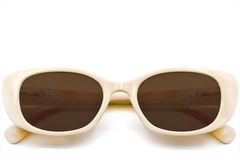 Gafas de sol ovaladas TR90 color crema #BS0406-0696