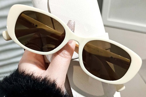 Oval Cream TR90 Sunglasses #BS0406-0696