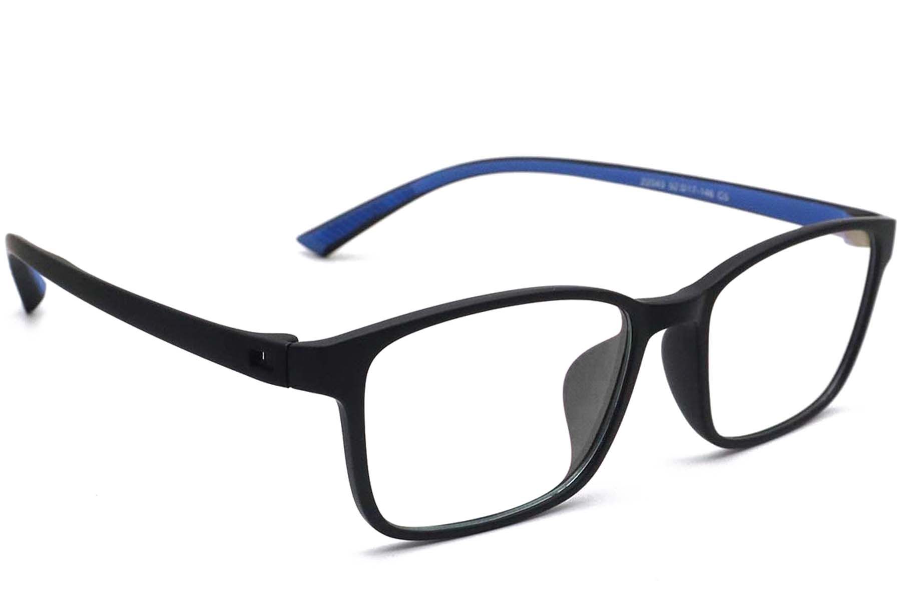 Lunettes rectangulaires bleues TR90 #BS0420-0004