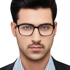 Rectangular Grey TR90 Glasses #BS0420-0006