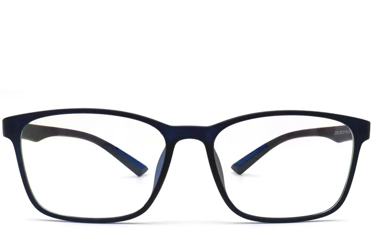 Rechthoekige blauwe TR90-bril #BS0420-0009