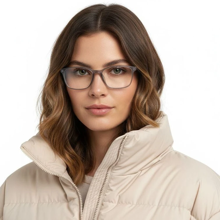 Gafas rectangulares grises TR90 #BS0420-0011