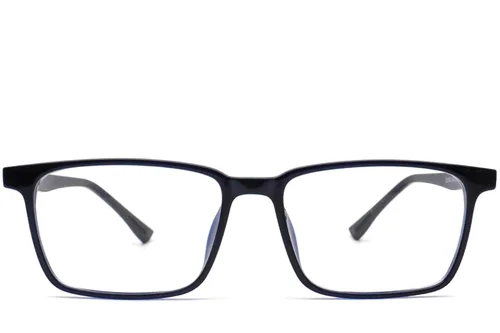 Lunettes rectangulaires bleues TR90 #BS0420-0014