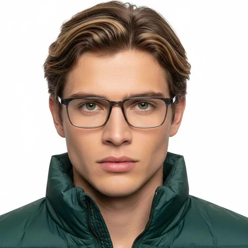 Lunettes rectangulaires vertes TR90 #BS0420-0016