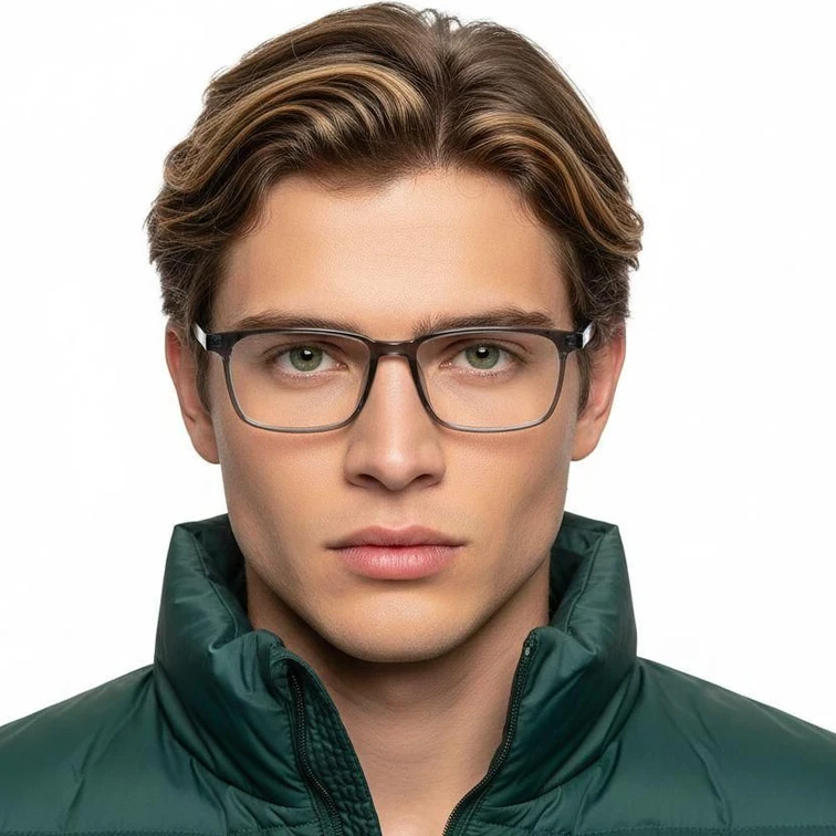 Gafas rectangulares TR90 verdes #BS0420-0016