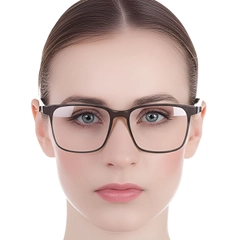 Rectangular Grey TR90 Glasses #BS0420-0017