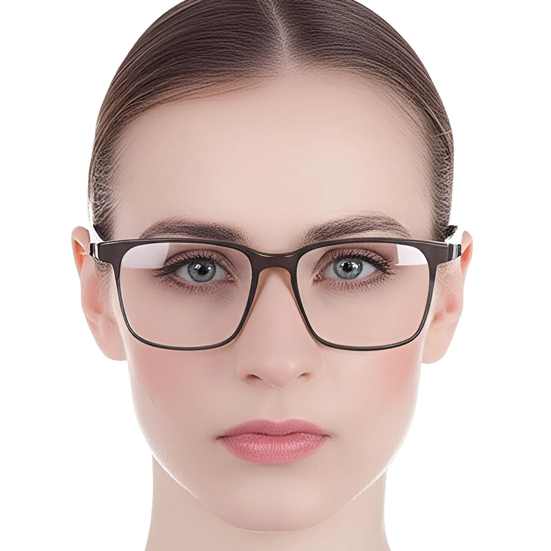 Rectangular Grey TR90 Glasses #BS0420-0017