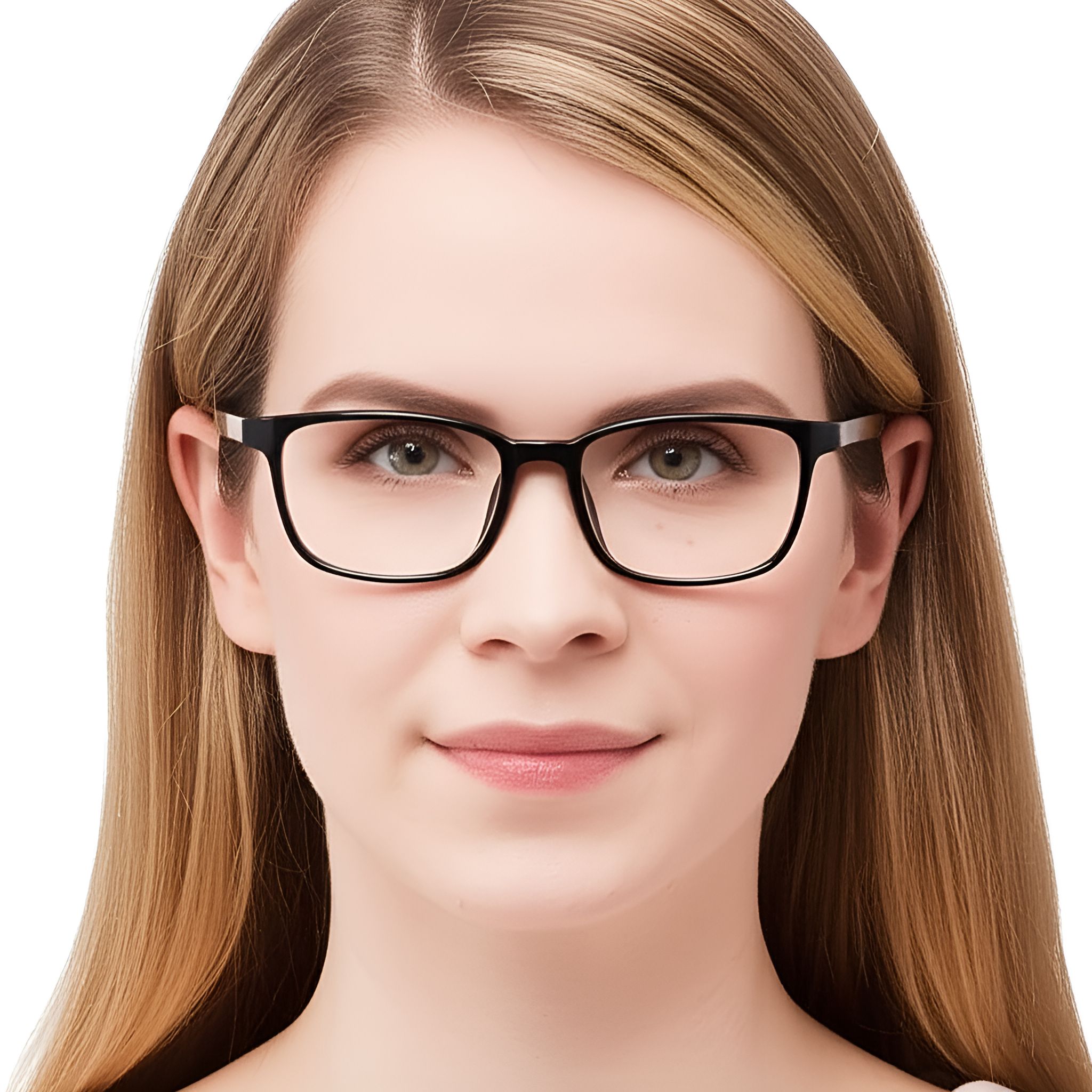 Gafas rectangulares negras TR90 #BS0420-0019