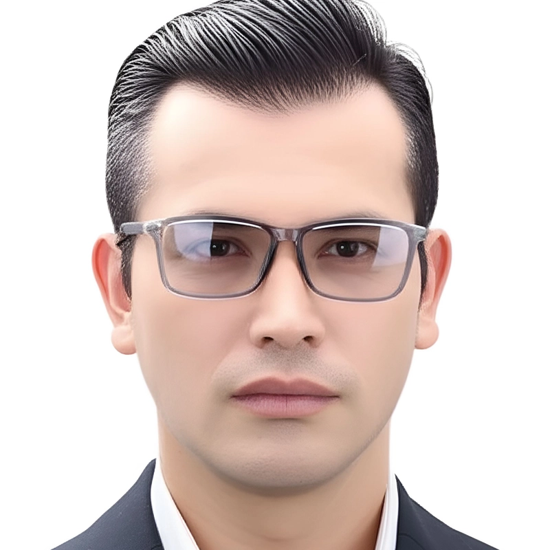 Rectangular Grey TR90 Glasses #BS0420-0027