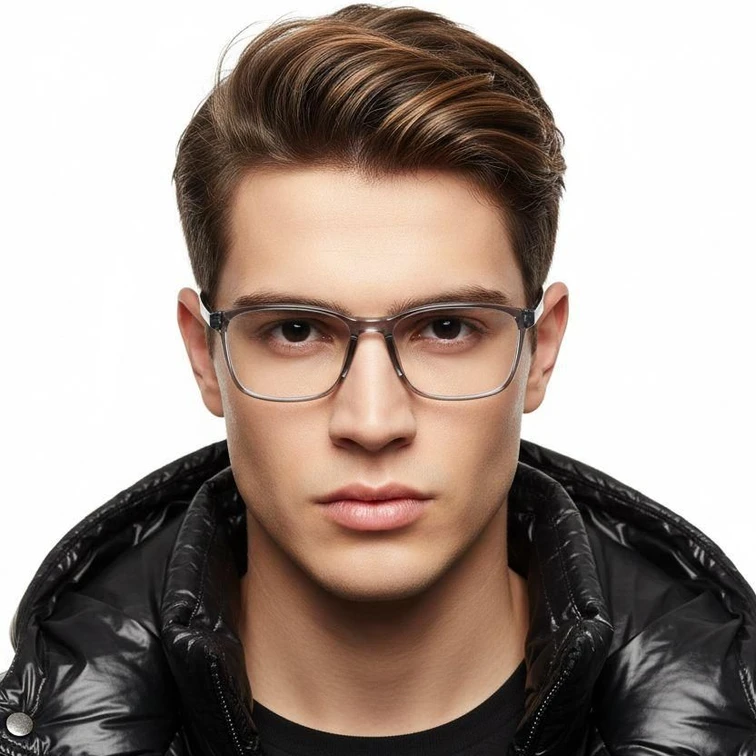 Gafas rectangulares grises TR90 #BS0420-0033