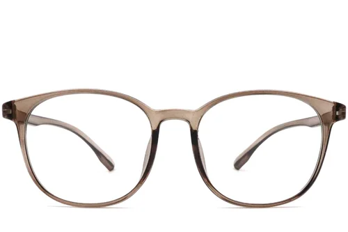 Lunettes ovales marron TR90 #BS0420-0039