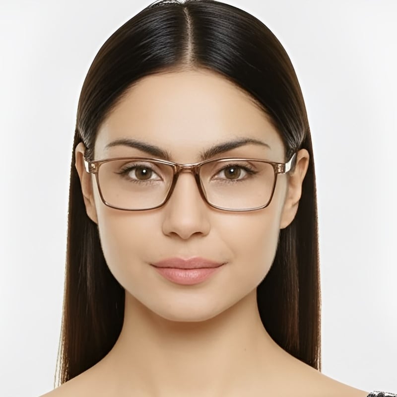 Rectangular Brown TR90 Glasses #BS0420-0042
