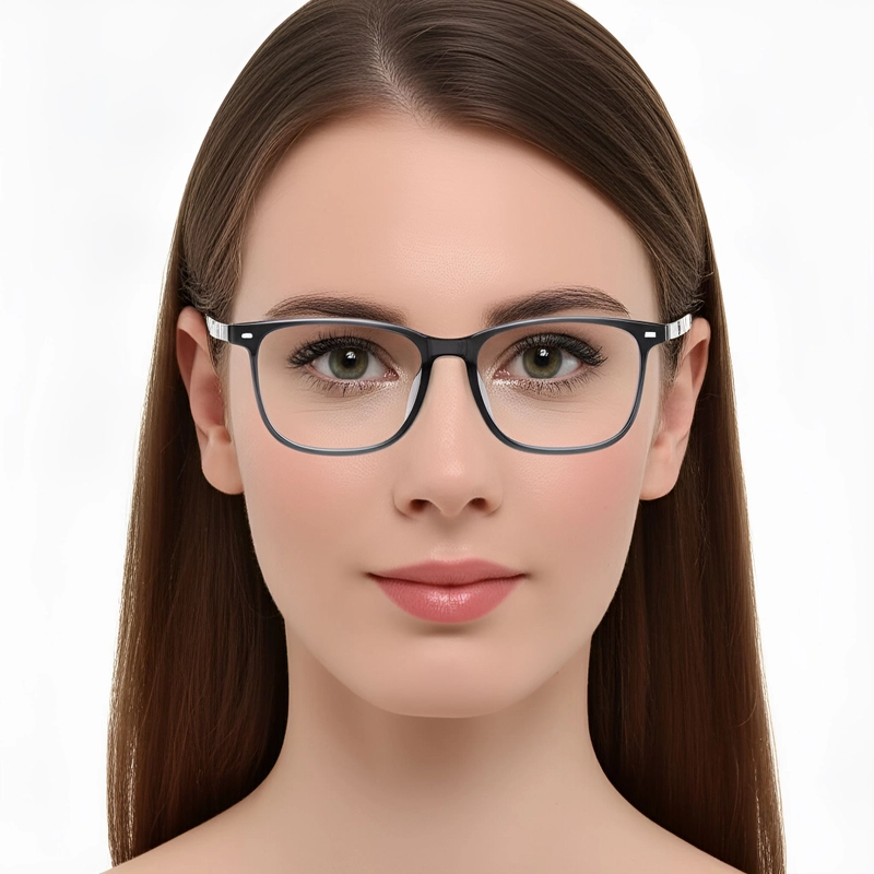 Rectangular Grey TR90 Glasses #BS0420-0051