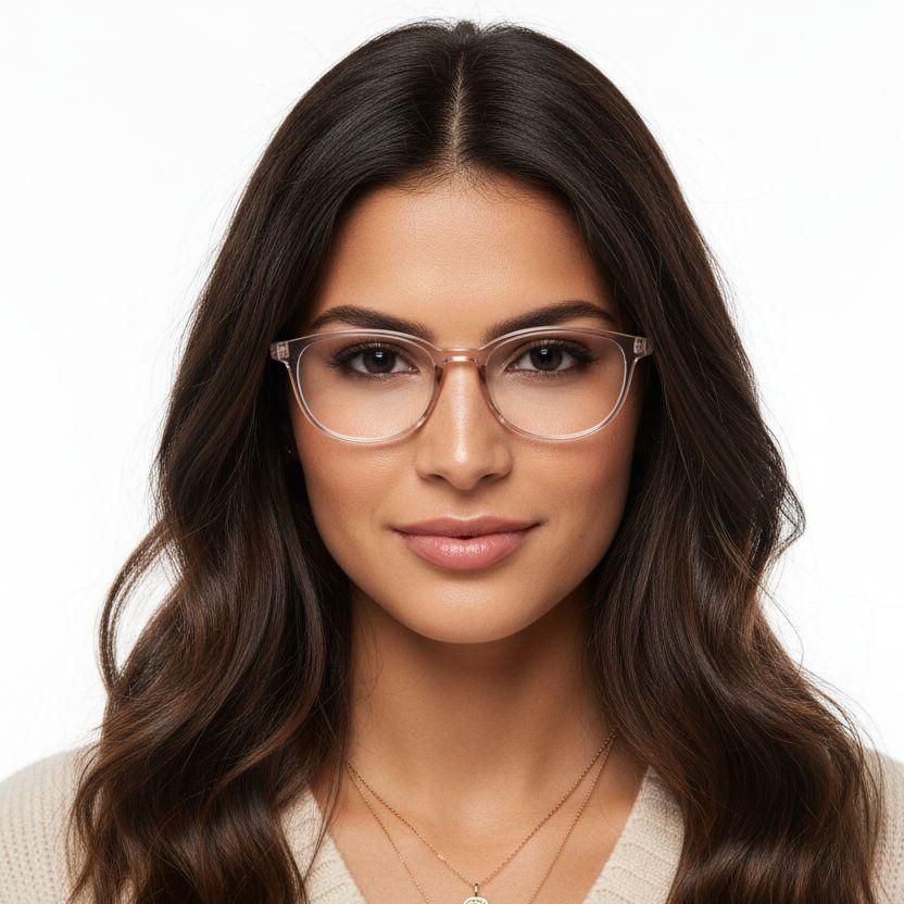 Gafas rectangulares TR90 rosas #BS0420-0057