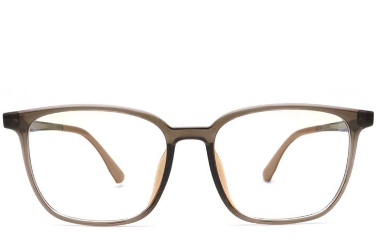 Lunettes rectangulaires marron TR90 #BS0420-0059