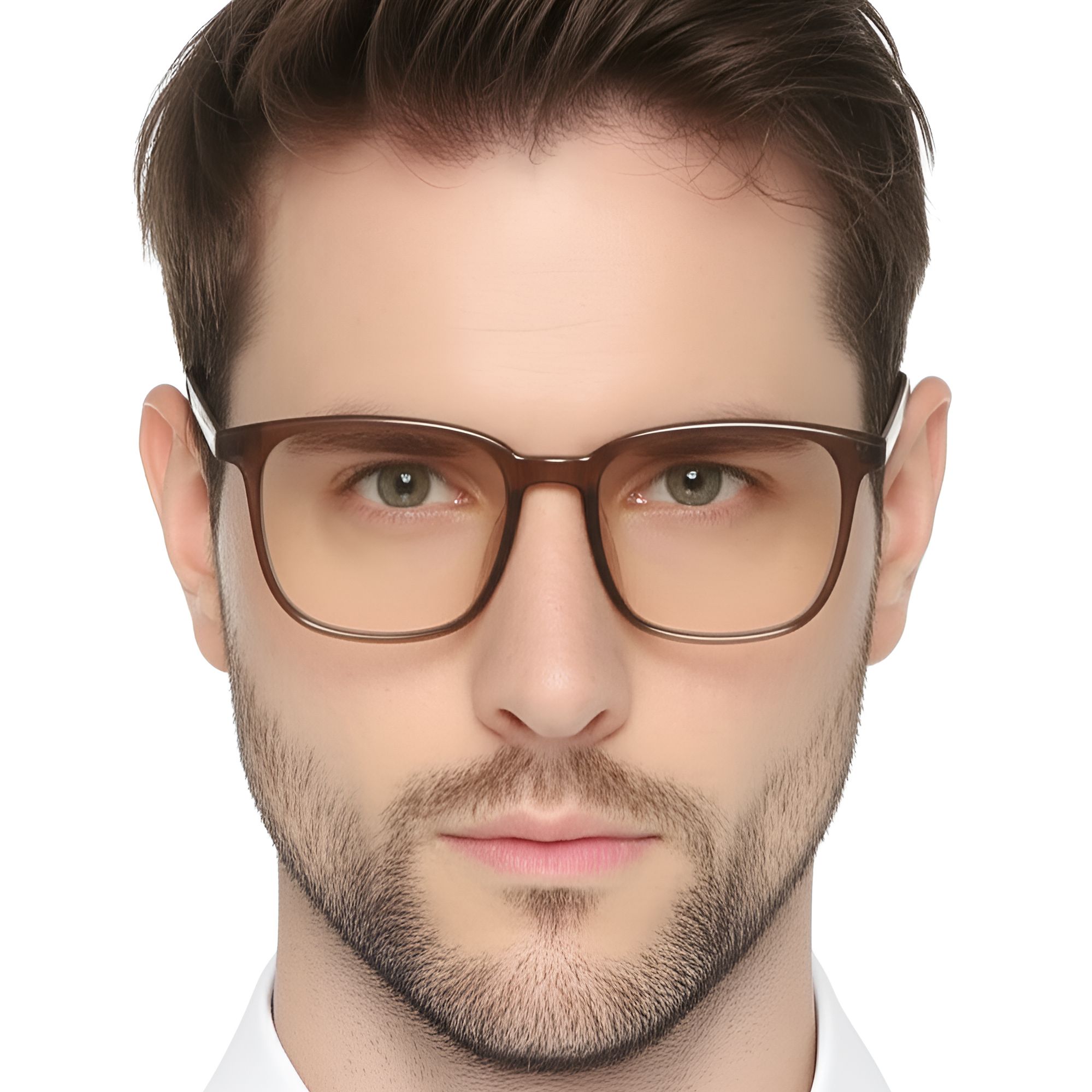 Rectangular Brown TR90 Glasses #BS0420-0059