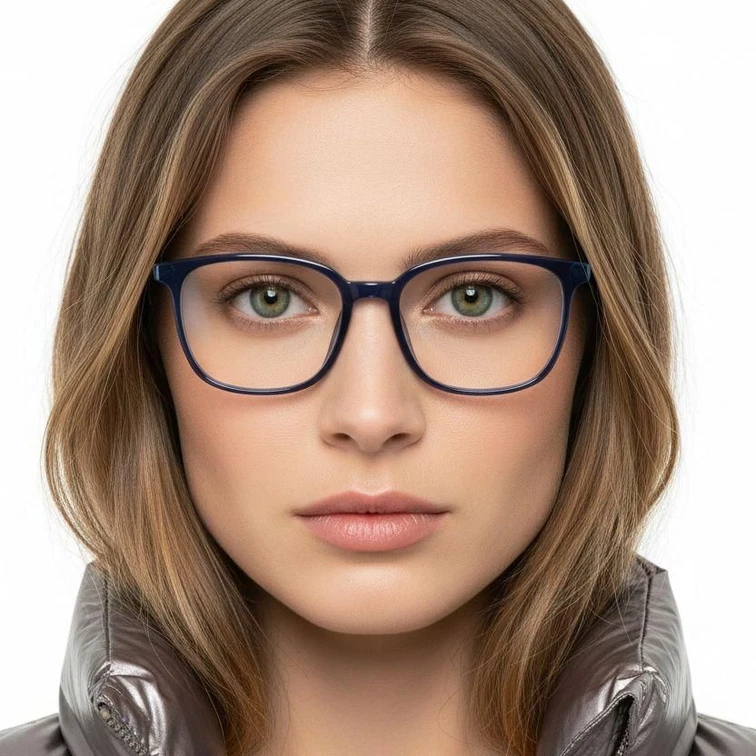 Lunettes rectangulaires bleues TR90 #BS0420-0060
