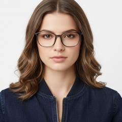 Rechteckige grüne TR90-Brille #BS0420-0063