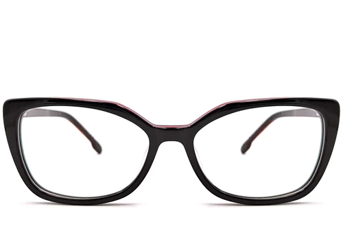Lunettes papillon en acétate noir #BS0420-0070