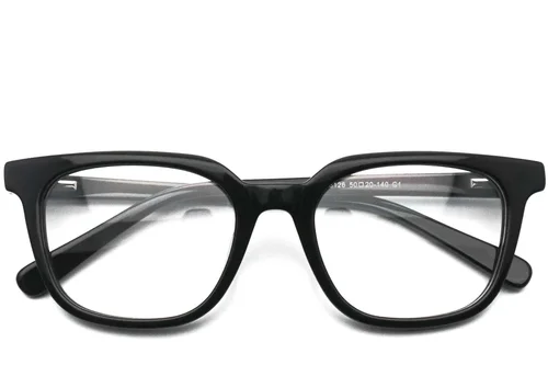 Lunettes rectangulaires en acétate noir #BS0420-0072