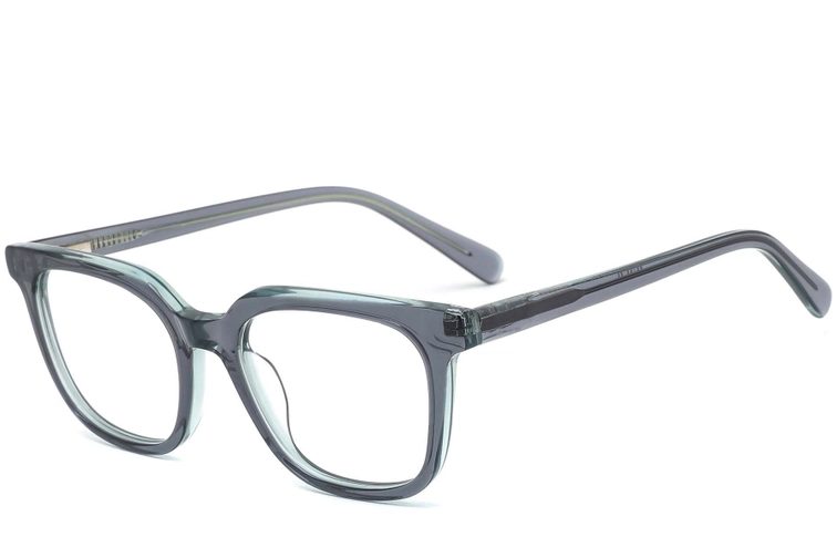 Rectangular Green Acetate Glasses #BS0420-0073