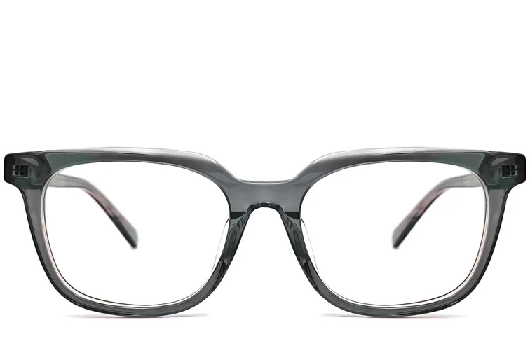 Rectangular Green Acetate Glasses #BS0420-0073