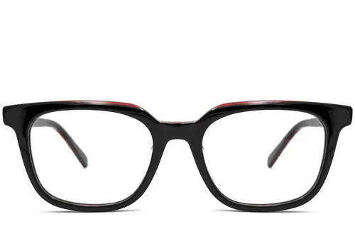 Verres rectangulaires en acétate rouge #BS0420-0074