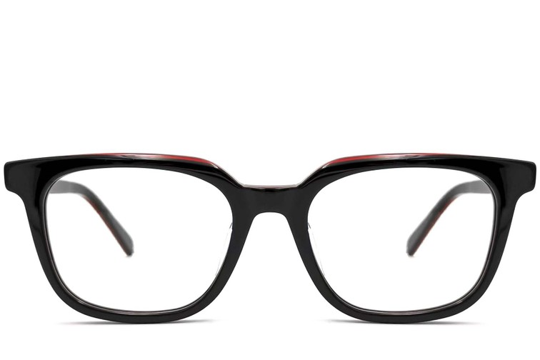 Rectangular Red Acetate Glasses #BS0420-0074
