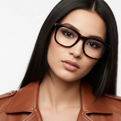 Rectangular Red Acetate Glasses #BS0420-0075