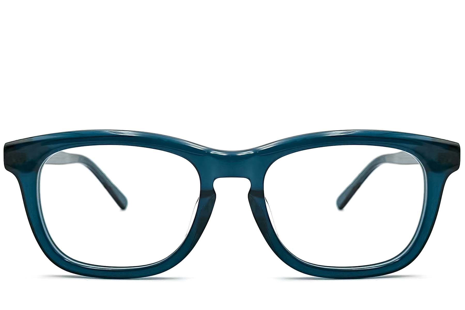 Rectangular Green Acetate Glasses #BS0420-0077