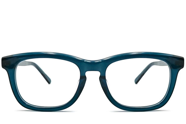 Rectangular Green Acetate Glasses #BS0420-0077