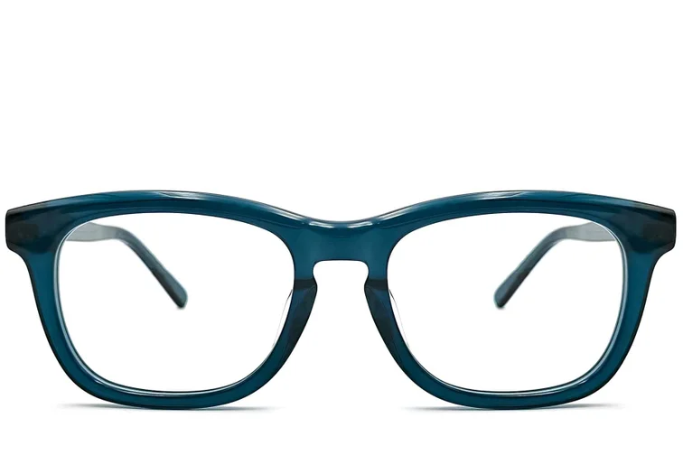 Rectangular Green Acetate Glasses #BS0420-0077