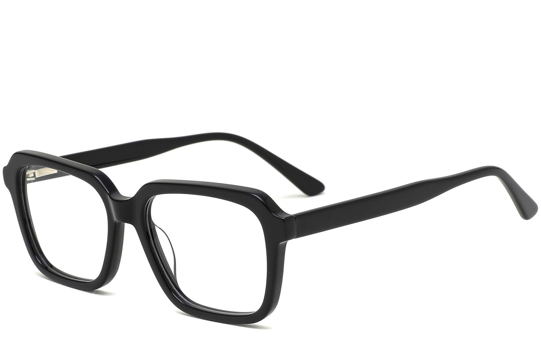Rectangular Black Acetate Glasses #BS0420-0078 Optics - AU