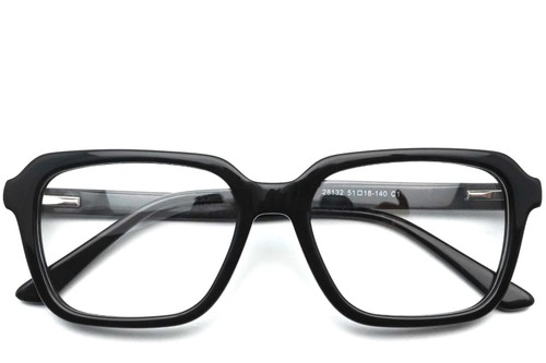 Rectangular Black Acetate Glasses #BS0420-0078