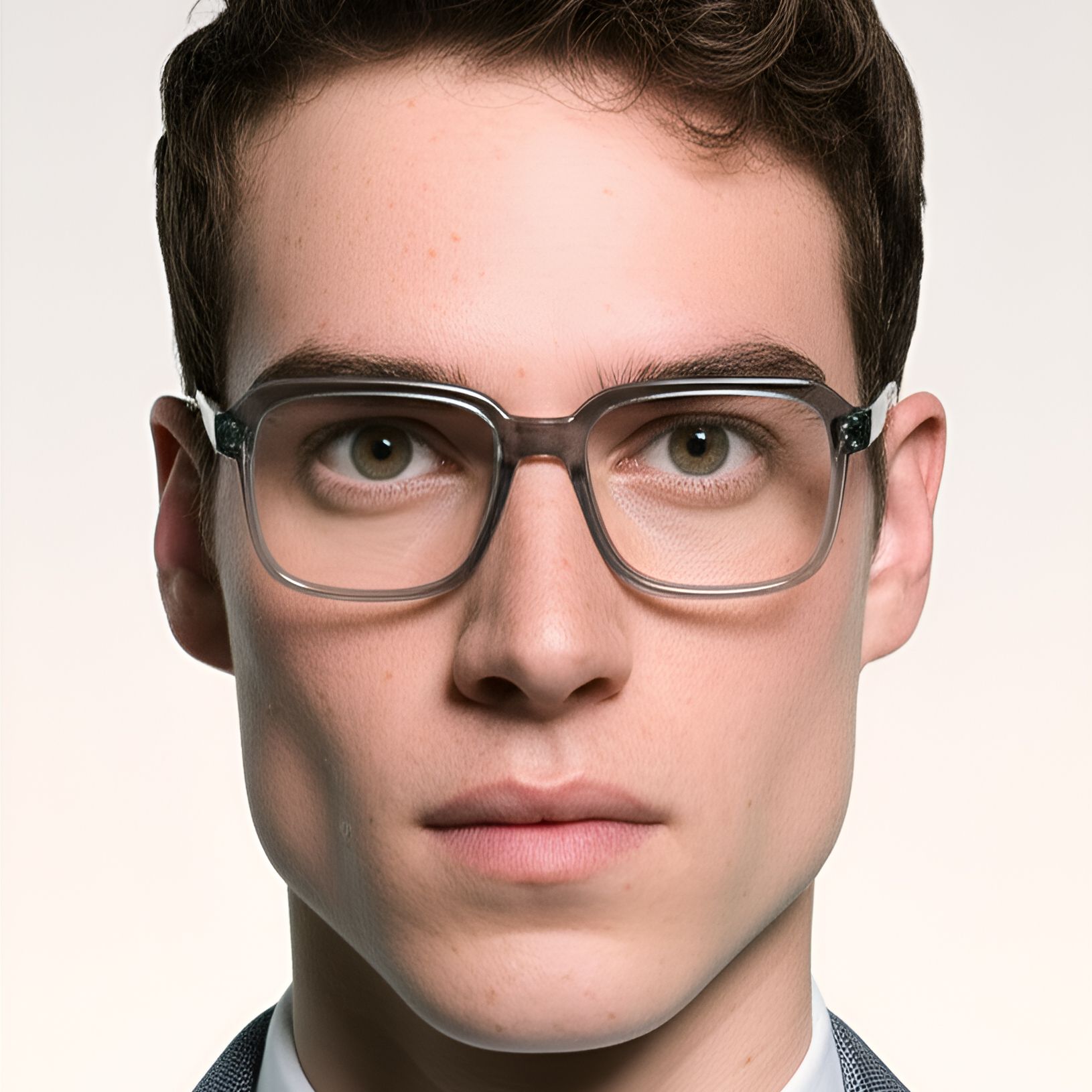 Rectangular Green Acetate Glasses #BS0420-0079