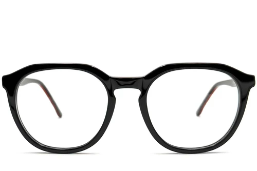 Oval Black Acetate Glasses #BS0420-0085