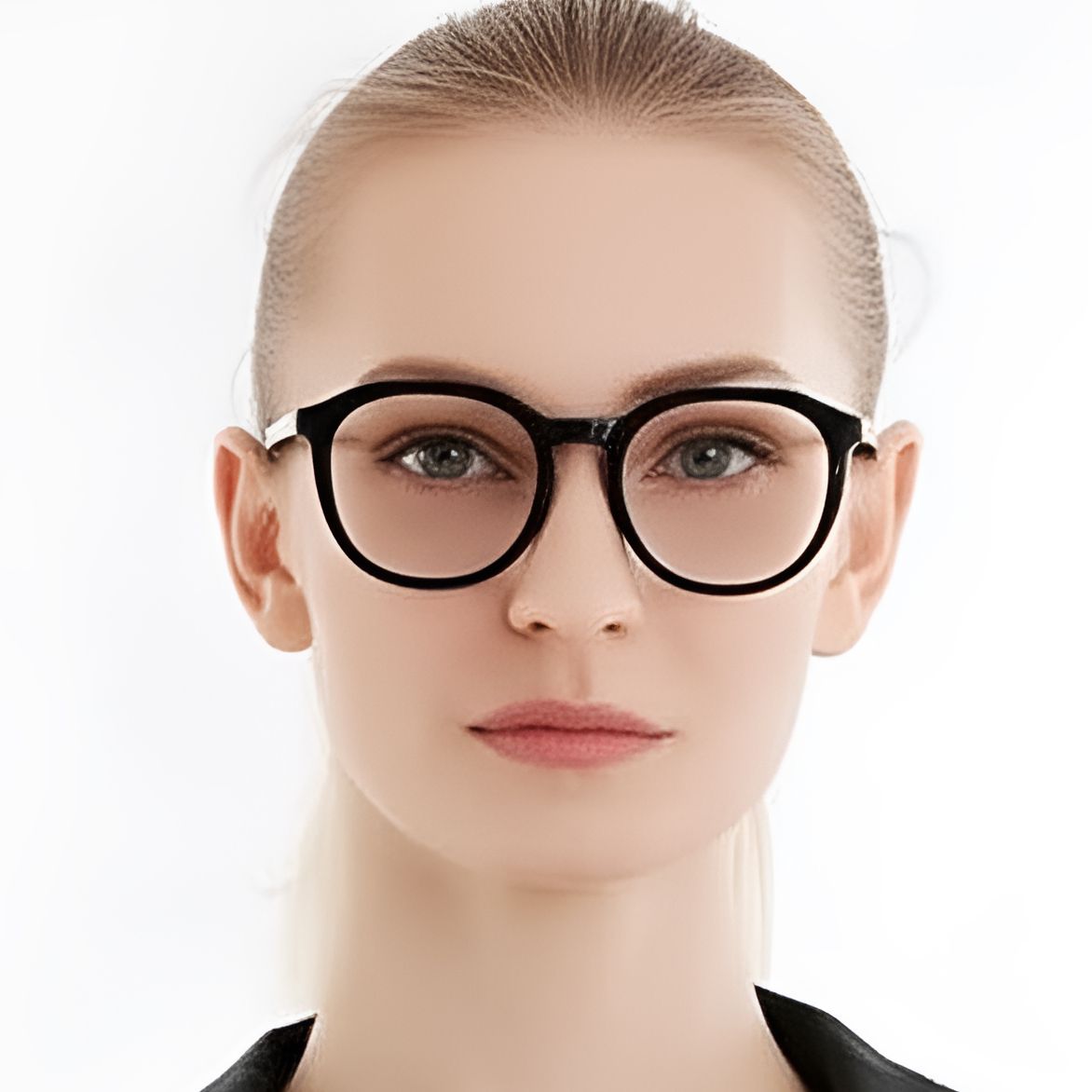 Oval Black Acetate Glasses #BS0420-0085