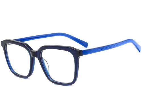 Rectangular Blue Acetate Glasses #BS0420-0087