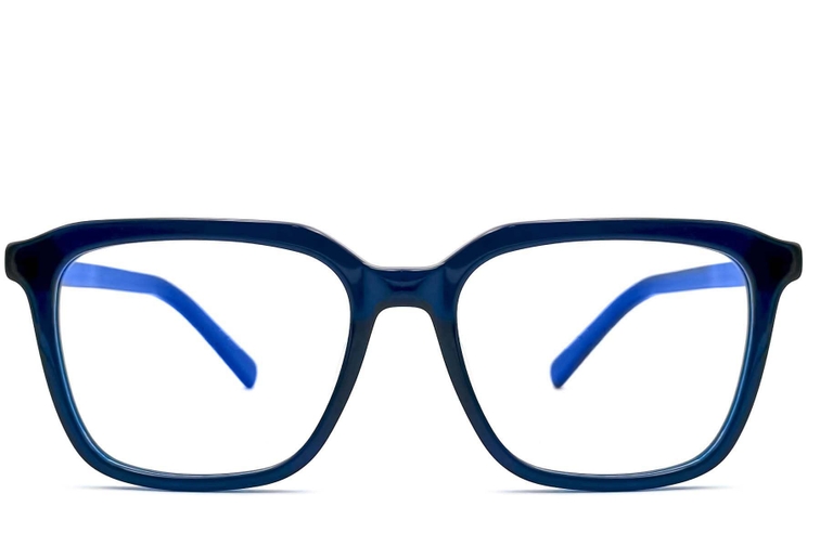 Rectangular Blue Acetate Glasses #BS0420-0087