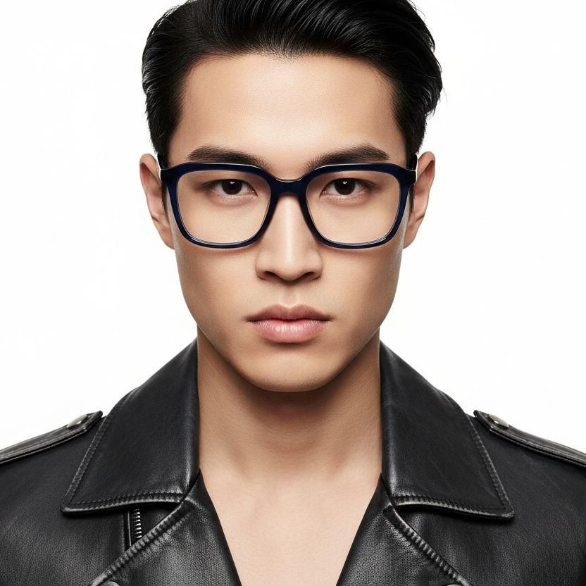 Rectangular Blue Acetate Glasses #BS0420-0087