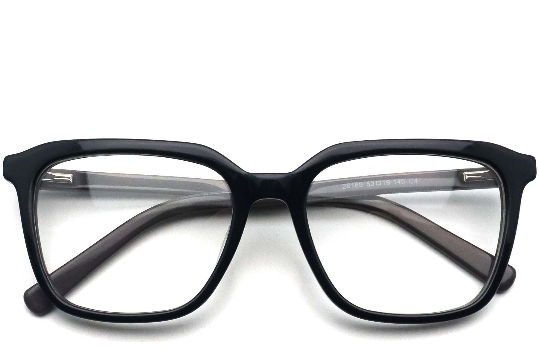 Gafas rectangulares de acetato gris #BS0420-0088