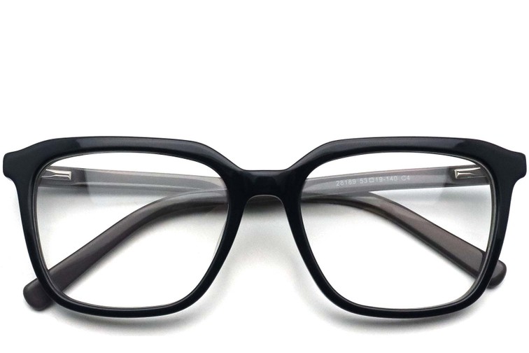 Bicchieri rettangolari in acetato grigio #BS0420-0088