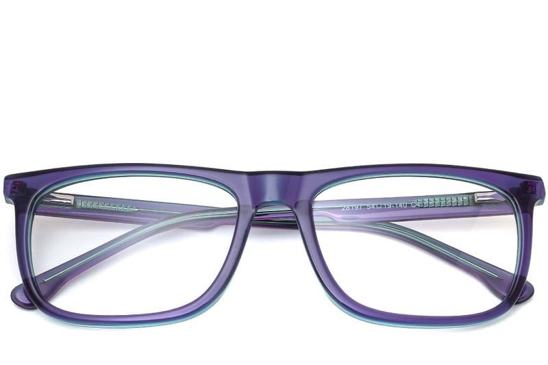 Rectangular Green Acetate Glasses #BS0420-0090