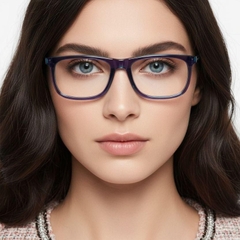 Gafas rectangulares de acetato verde #BS0420-0090