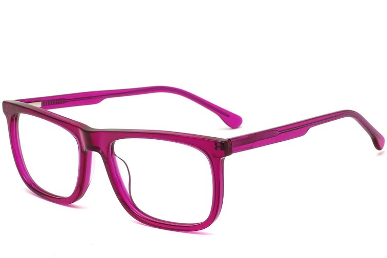 Gafas rectangulares de acetato morado #BS0420-0091
