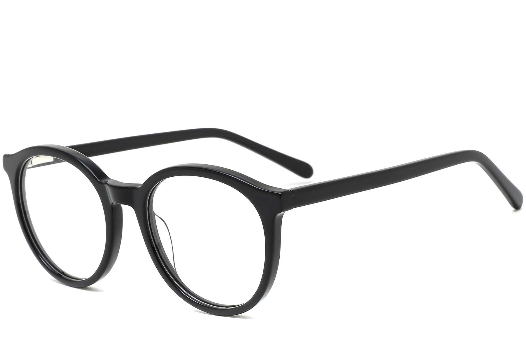 Oval Black Acetate Glasses #BS0420-0095