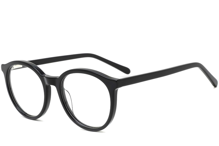 Oval Black Acetate Glasses #BS0420-0095