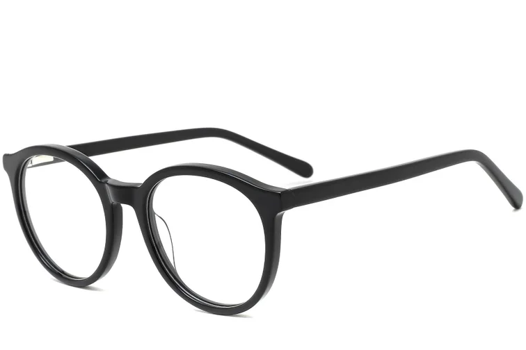 Oval Black Acetate Glasses #BS0420-0095