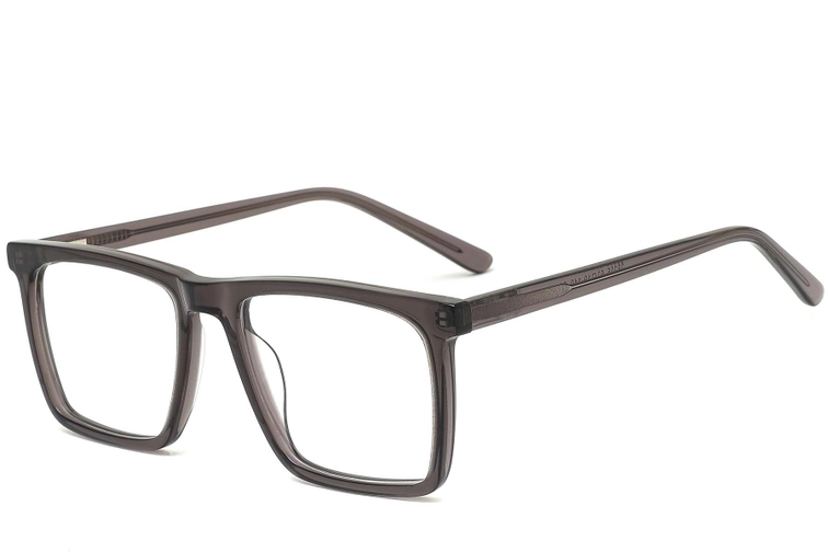 Rectangular Brown Acetate Glasses #BS0420-0099