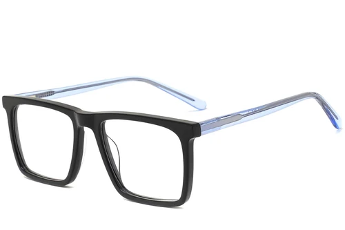 Rectangular Blue Acetate Glasses #BS0420-0100